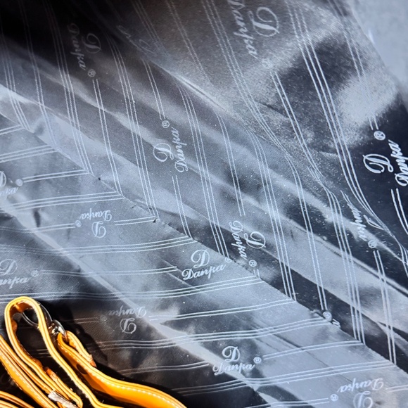 Double Handled Orange Patterned Tote Duffel - Picture 5 of 14